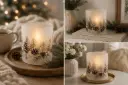Decorative Glass LED Candle Holder