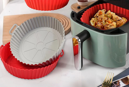 [3931CALS01] Doublure de friteuse à air en silicone circulaire (paquet de 2 pièces)