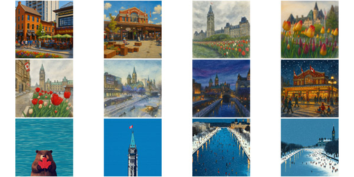 [1002202007] Unframed canvas 20x20 Ottawa collection